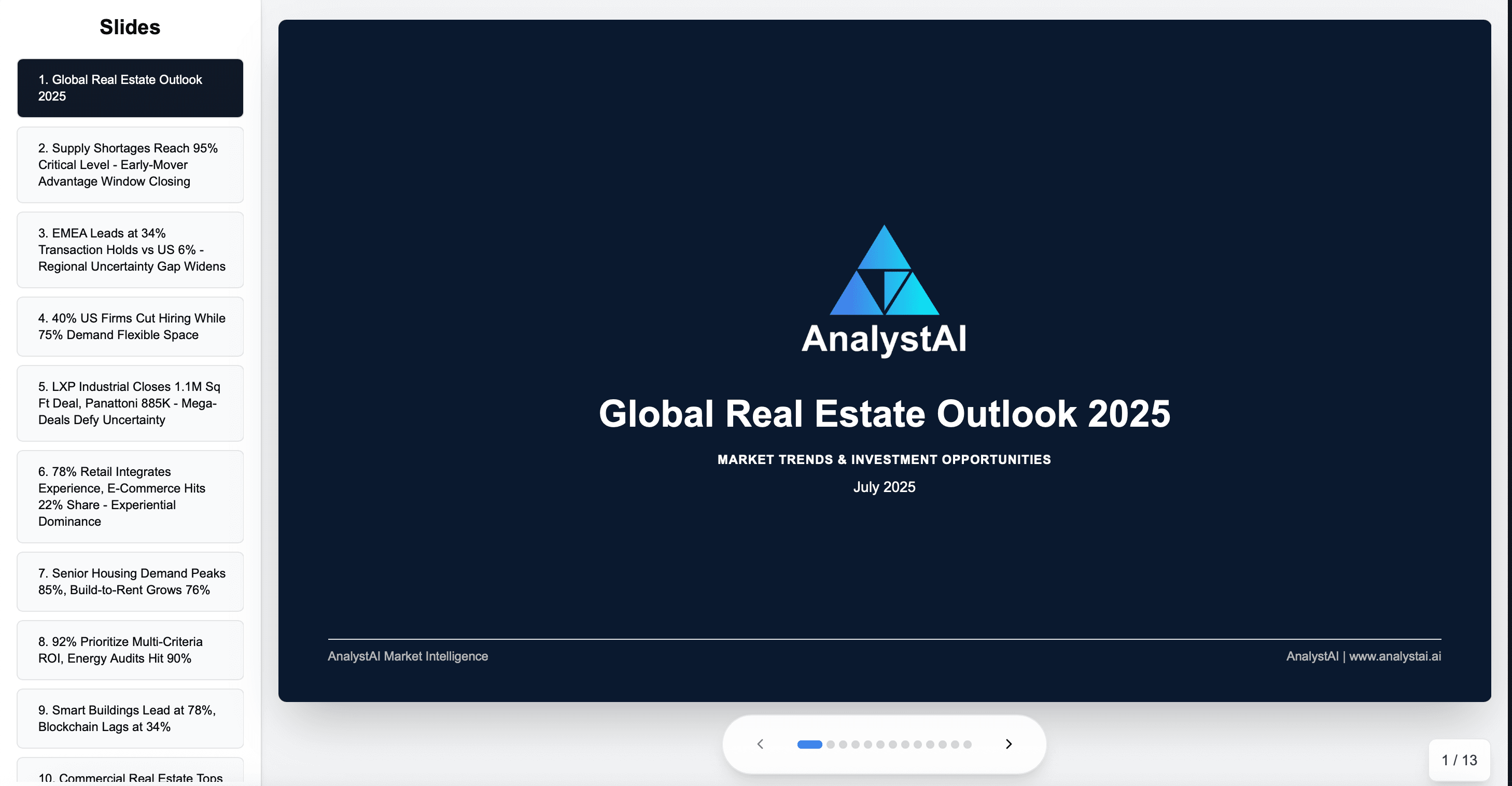 Industrial real estate & logistics coverage